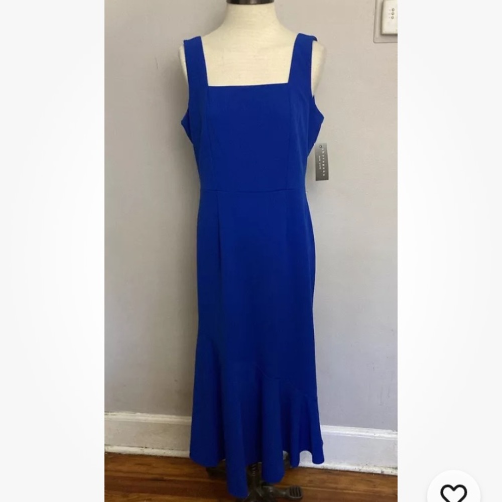 7-30 Sharagano Blue dress Long Gown 4 NWT fancy Party